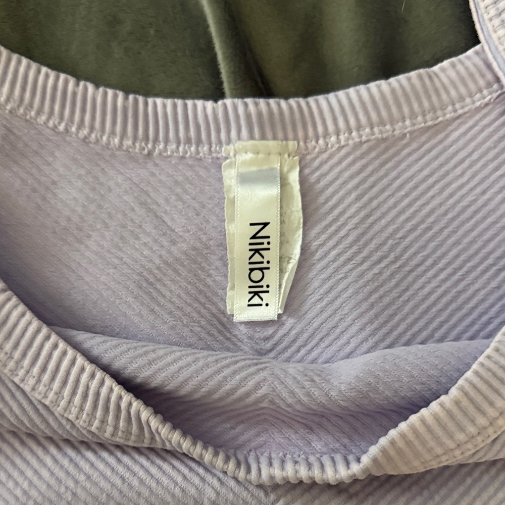 Women's Ribbed Lilac Tank Top - Picture 3 of 3